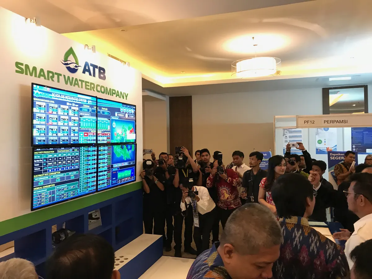 Peragaan SCADA smart water di pameran industri